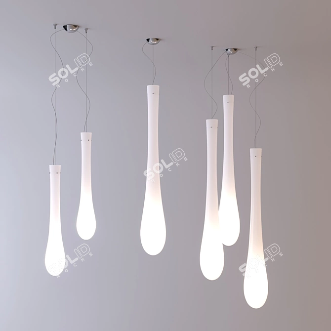 Elegant Vistosi LACRIMA Pendant Light 3D model image 1