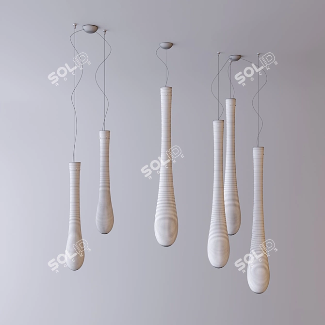 Elegant Vistosi LACRIMA Pendant Light 3D model image 2