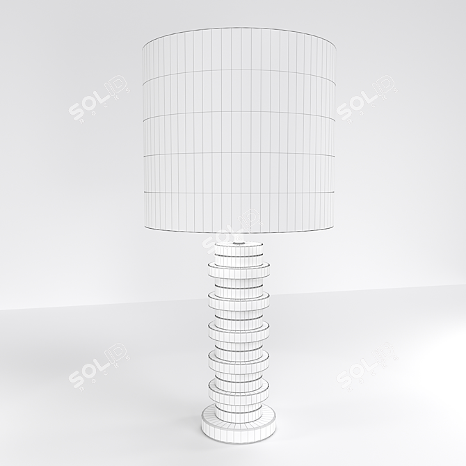 Clear Disc USB Table Lamp 3D model image 2