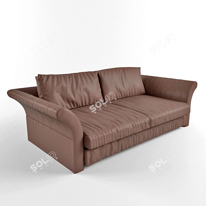 Vincent Leather Sofa 3D model image 1