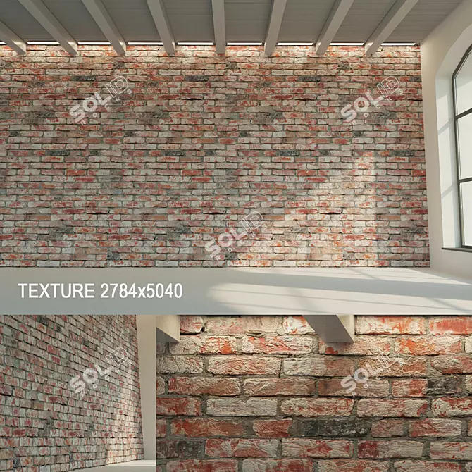 Historical Brick Wall Texture Set 3D model image 1