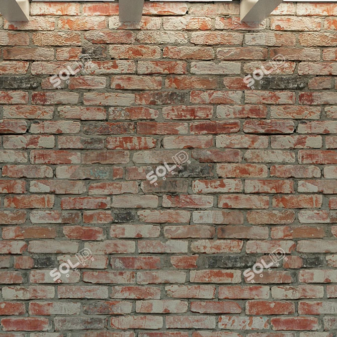 Historical Brick Wall Texture Set 3D model image 3