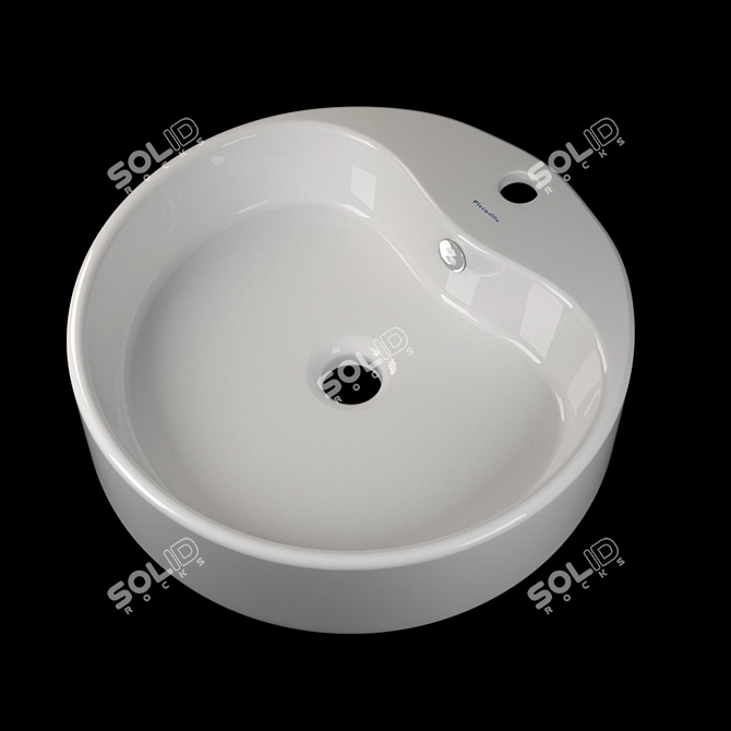 Elegant Piccadilly KN-749 Wash Basin 3D model image 1