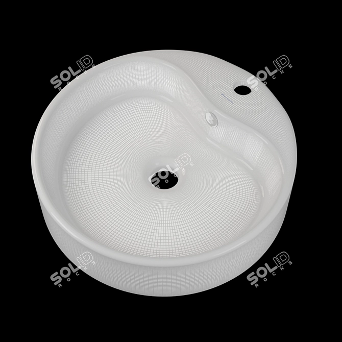 Elegant Piccadilly KN-749 Wash Basin 3D model image 2