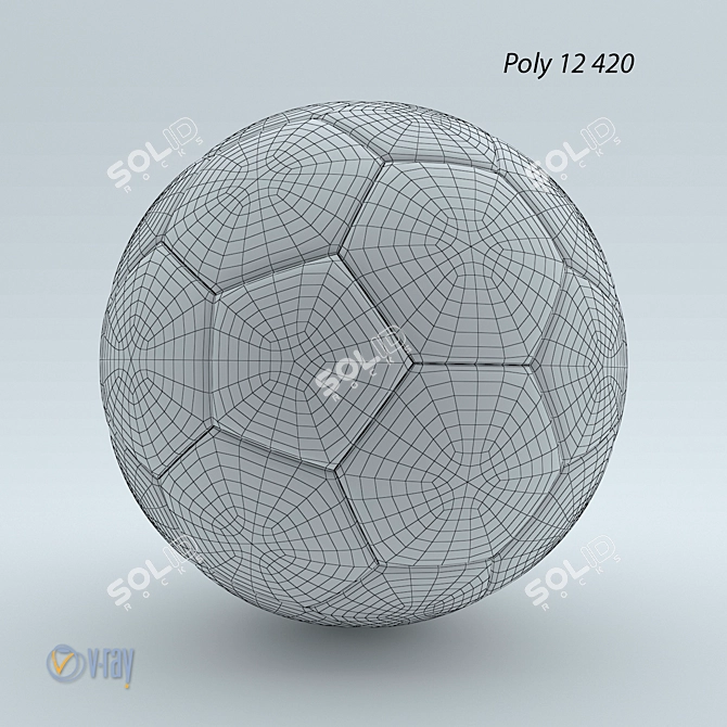 VividStrike Soccer Ball 3D model image 2