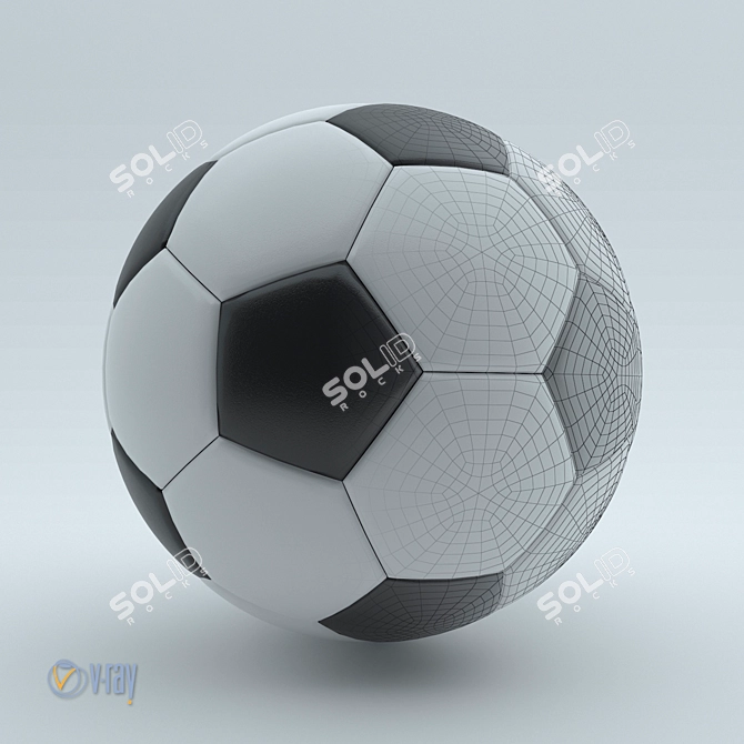 VividStrike Soccer Ball 3D model image 3