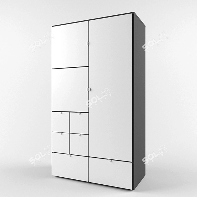 VISTHUS Wardrobe - Trendy and Spacious 3D model image 1