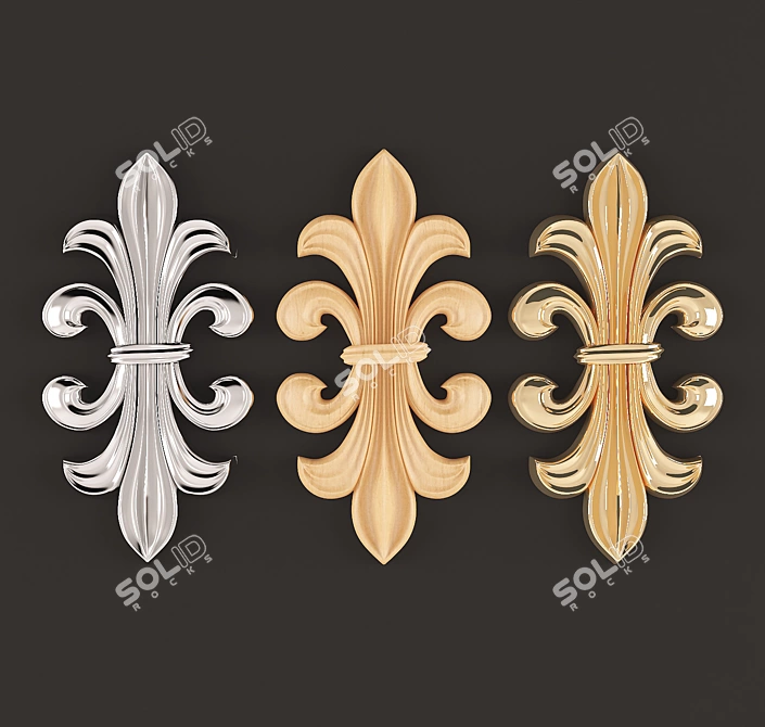 Elegant Decorative Wall Panel 3D model image 1