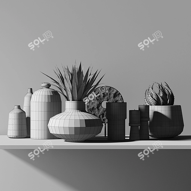 Elegant Decor Set: V-Ray, Corona, Fstorm | 3ds Max, OBJ | 2009 Version 3D model image 3