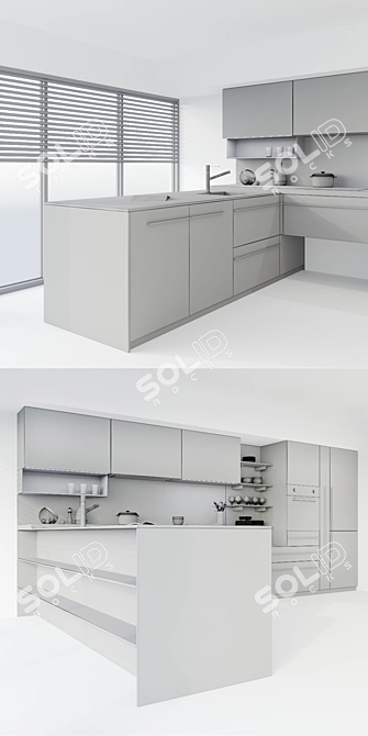 Italian Kitchen: Miton Skin 3D model image 3