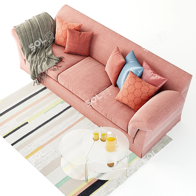 Modern Moroso Orazio Sofa 3D model image 2