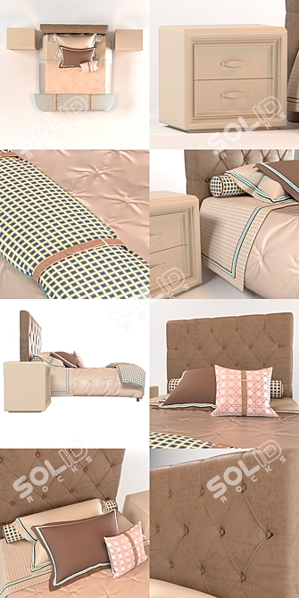 Love Love Halley Bed 3D model image 2