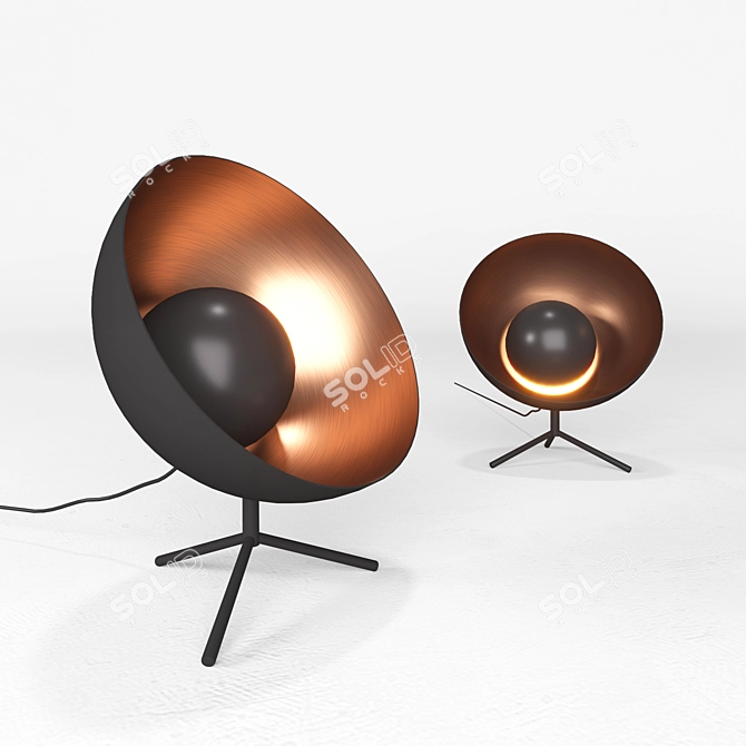 Elegant Satellite Table Lamp 3D model image 1