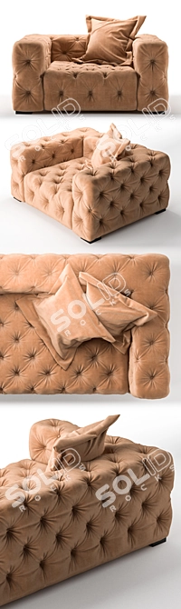 Andrea Sofa and Armchair Set 3D model image 2