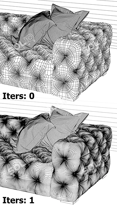 Andrea Sofa and Armchair Set 3D model image 3