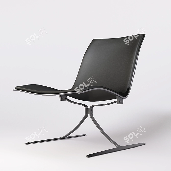 Vintage JK 710 Skater Chair 3D model image 2