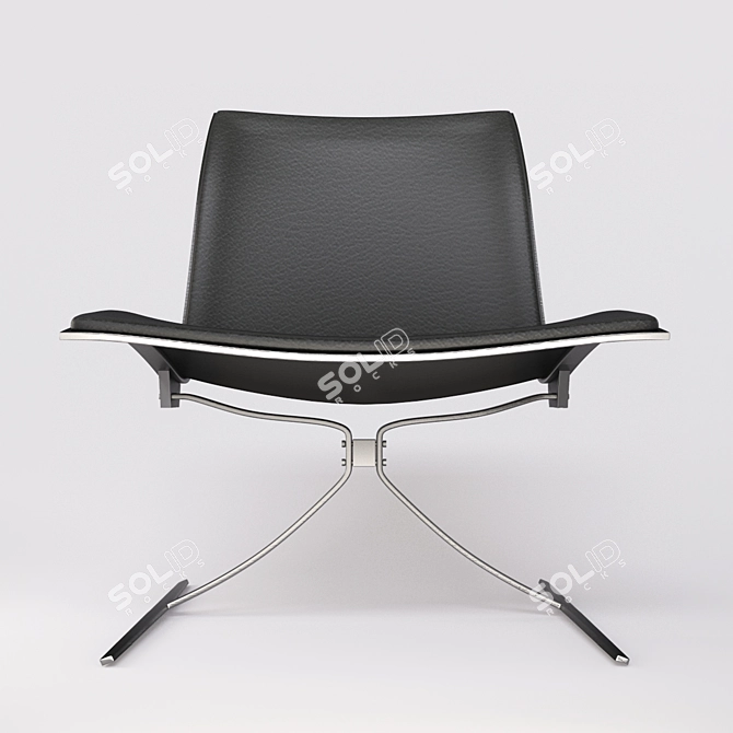 Vintage JK 710 Skater Chair 3D model image 3