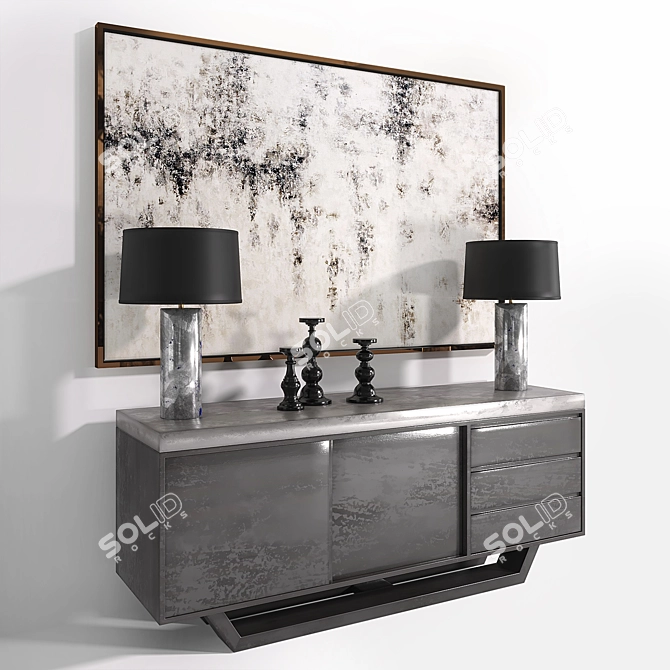 Elegant Home Décor Set 3D model image 1