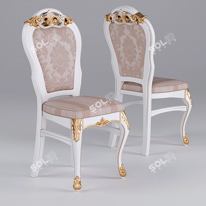 Elegant "MONDELUX" Classic Chair 3D model image 1