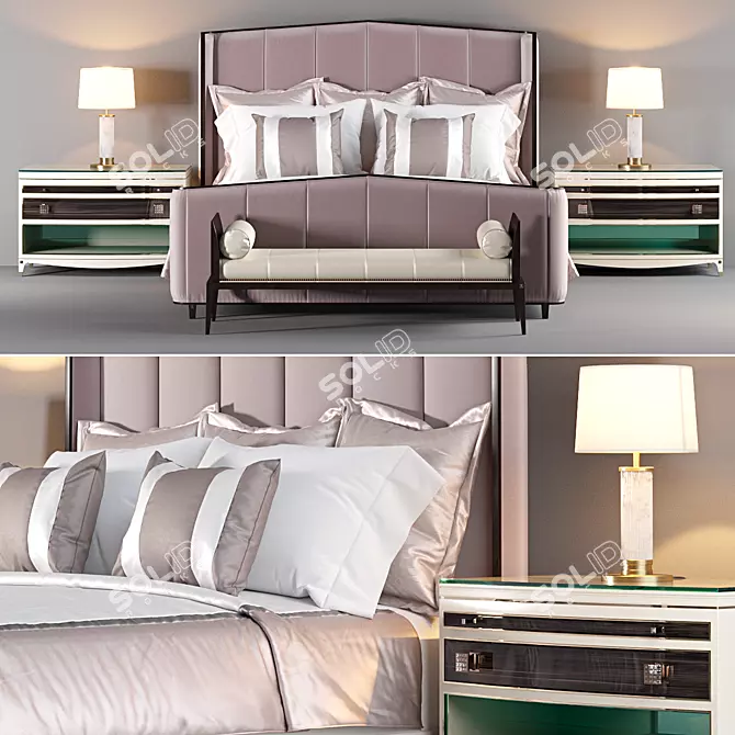 2012 Version Bed - Stunning Design 3D model image 1