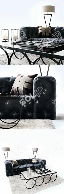 Ediziony Sofa Set: Elegant, Stylish, and Comfortable 3D model image 2