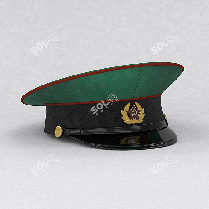 Soviet Military Cap 3D model image 1