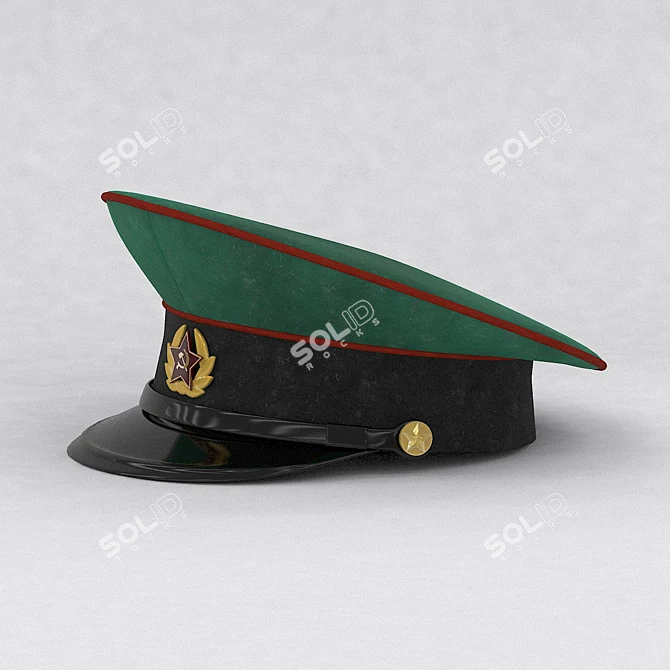 Soviet Military Cap 3D model image 2