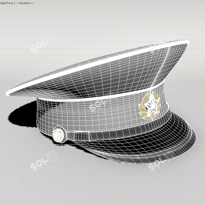 Soviet Military Cap 3D model image 3