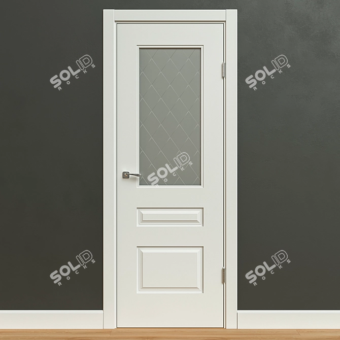 Grand Prix Quadrant Glass Interior Door 3D model image 1