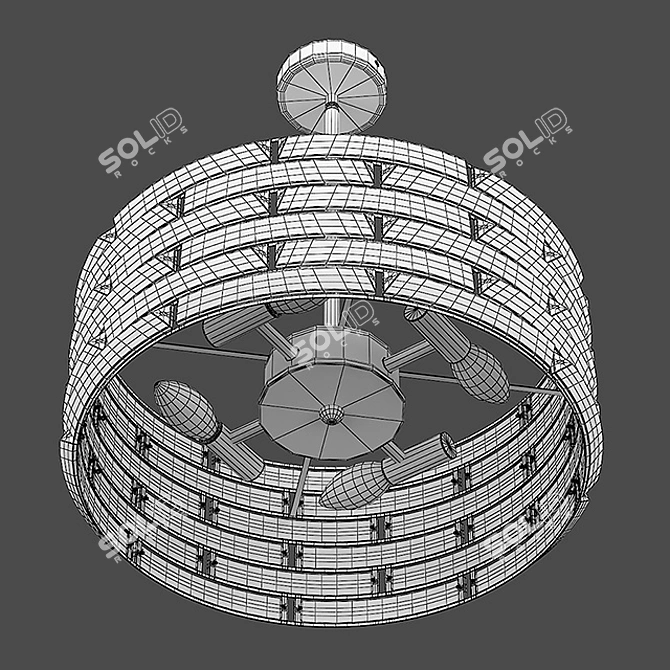 Amerigo Lightstar Crystal Chandelier 3D model image 3