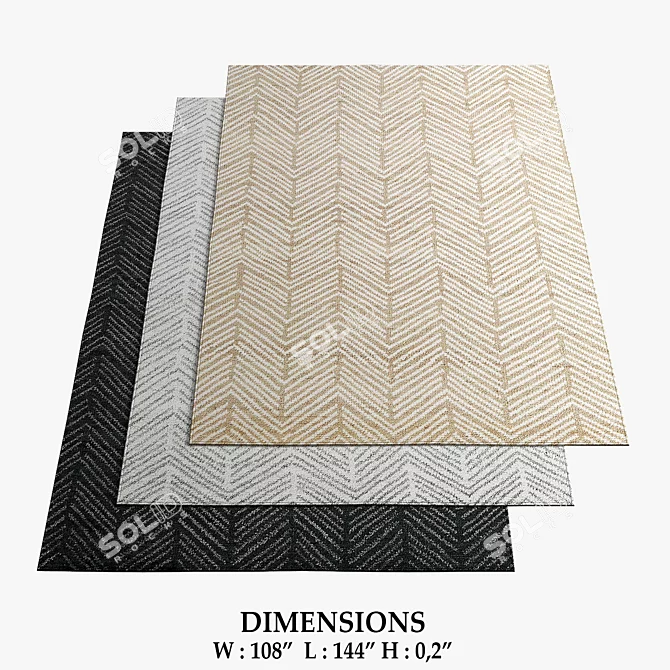 Restoration Hardware Rugs 87: Premium Quality for Your Home 3D model image 1