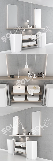 Modern Scavolini QI Bathroom Set 3D model image 3