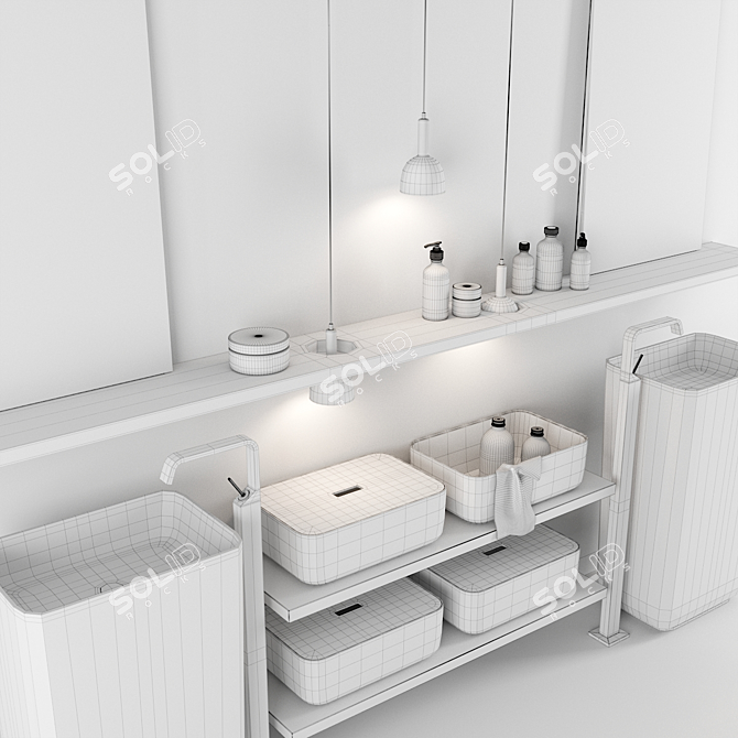 Modern Scavolini QI Bathroom Set 3D model image 1