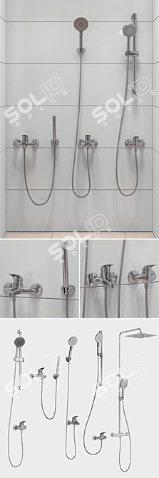 Ravak Set 10: Ultimate Bath and Shower Mixers 3D model image 3