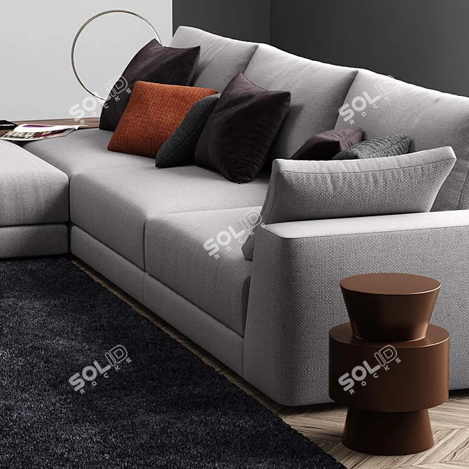 Argo Sofa: Contemporary Design by Mauro Lipparini 3D model image 2