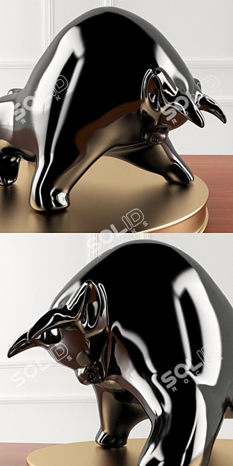 Stunning Taurus Bull Sculpture 3D model image 3