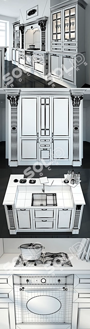 Tomassi Solaria: Stylish Kitchen Set 3D model image 3