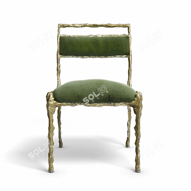 Bronze Fawn Dining Chair: Elegant and Stylish 3D model image 2
