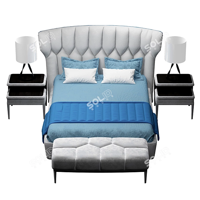 Luxury Mollie Bed: Ulivi 3D model image 2
