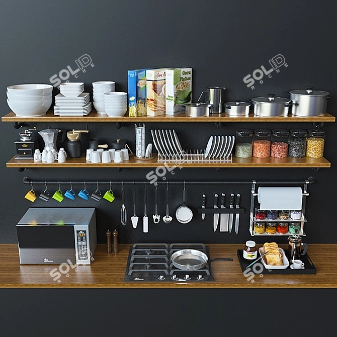 Kitchen Bliss: 6-Piece Decor Set 3D model image 1