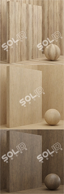 Seamless Wood and Cork Material Set 3D model image 2