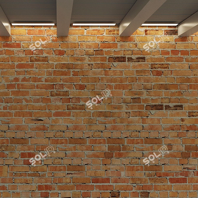 Red Brick Wall Texture Set 3D model image 3