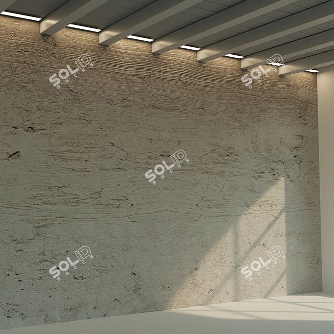 Vintage Concrete Wall Texture 3D model image 3