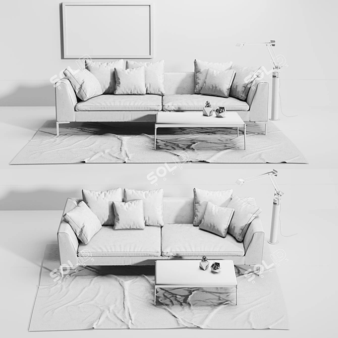 Charales Sofa: B&B Italia Elegance 3D model image 3