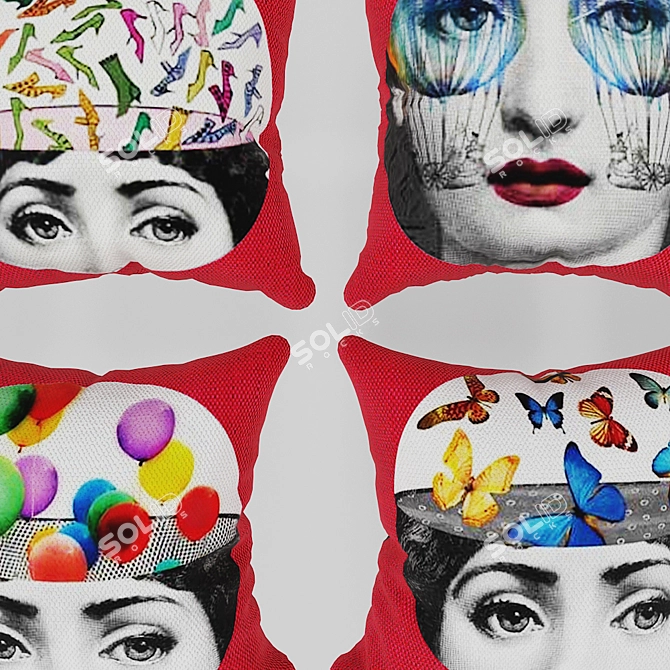 Lina Cavalieri Decorative Pillow 3D model image 2