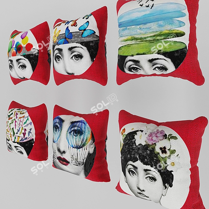 Lina Cavalieri Decorative Pillow 3D model image 3