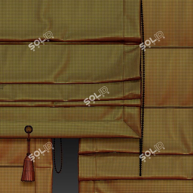 Elegant Roman Blinds Bundle 3D model image 3