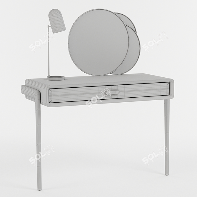 Modern Makeup Vanity Table 3D model image 3