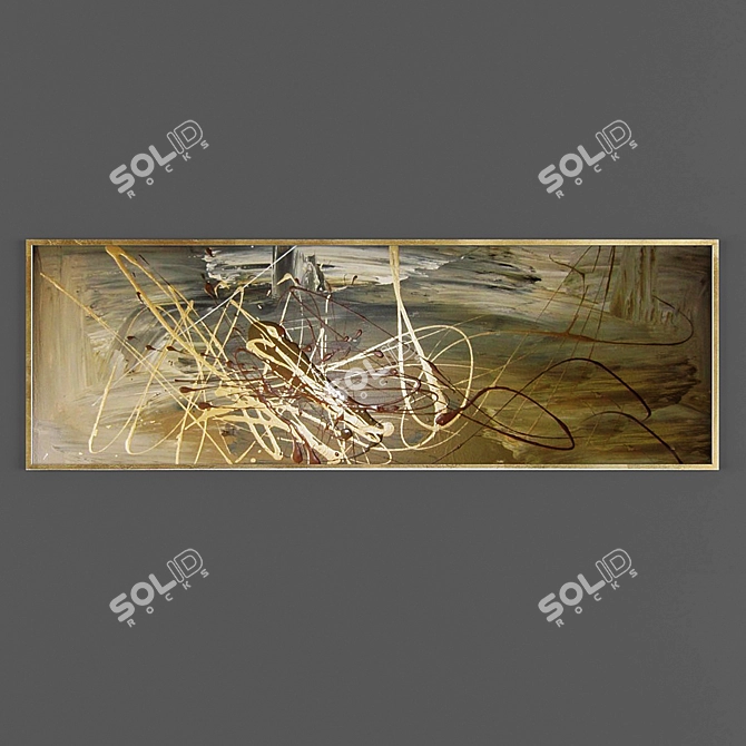 Title: Abstract Triptych Art 3D model image 3