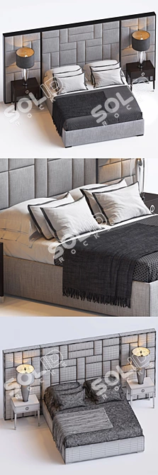 SLOANE ROYALE Bed Set - Luxury Furniture Collection 3D model image 2